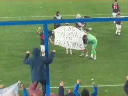 El plantel de Tigre podría ser sancionado por mostrar la bandera sobre Malvinas