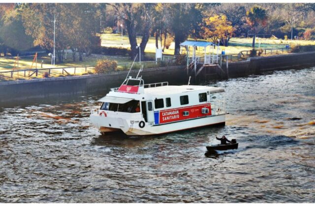 El catamarán sanitario del Delta estará fuera de servicio hasta el 7 de agosto, en medio de la alerta por tormentas